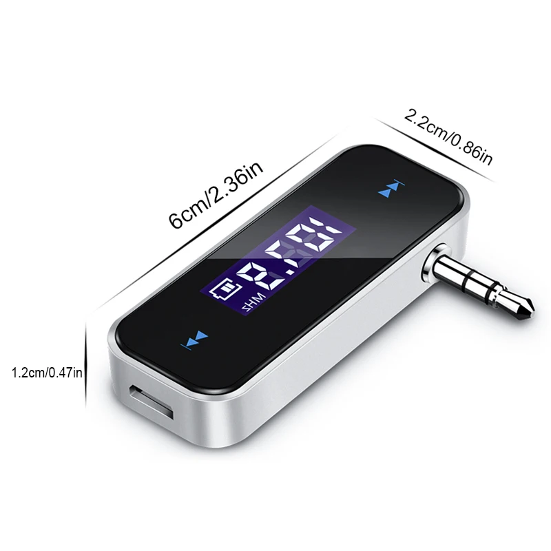 Mini 3.5 mm Wireless Car Radio Music Audio FM Transmitter HandsFree Modulator Transmissor LCD displayer for iPhone Android | Автомобили и