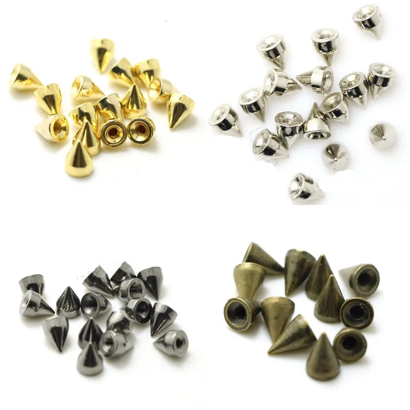 7*9.5mm punk rivet cone head nail clothes metal bullet rivet leather accessories sewing clothing hat rivet clothing accessories