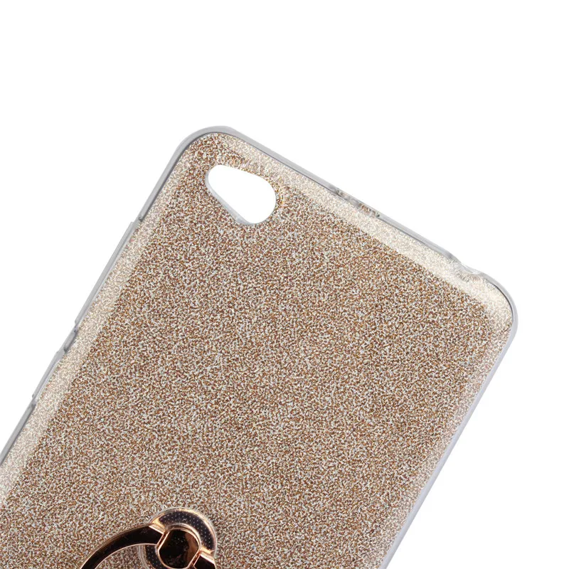 For Xiaomi Redmi 4A Case 5.0 inch Flash powder 3D Relief Silicone Soft TPU With Ring Phone Bag Cases |