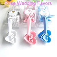 30 setslotfree shippingbaby shower favors heart measuring spoons in gift box 3 colors available wedding party giveaways