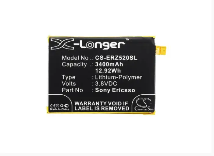 Аккумулятор Cameron Sino 3400 мАч для SONY ERICSSON E6853 E6883 Xperia Z5 Premium Dual Sony Ericsso Mobile аккумулятор
