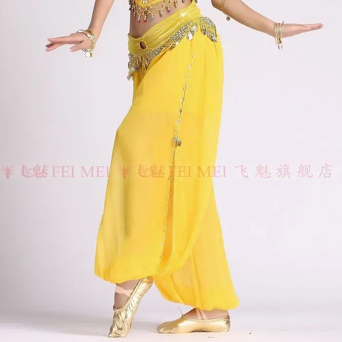 Женские шифоновые штаны для танца живота висячие кольца с внутренней подкладкой