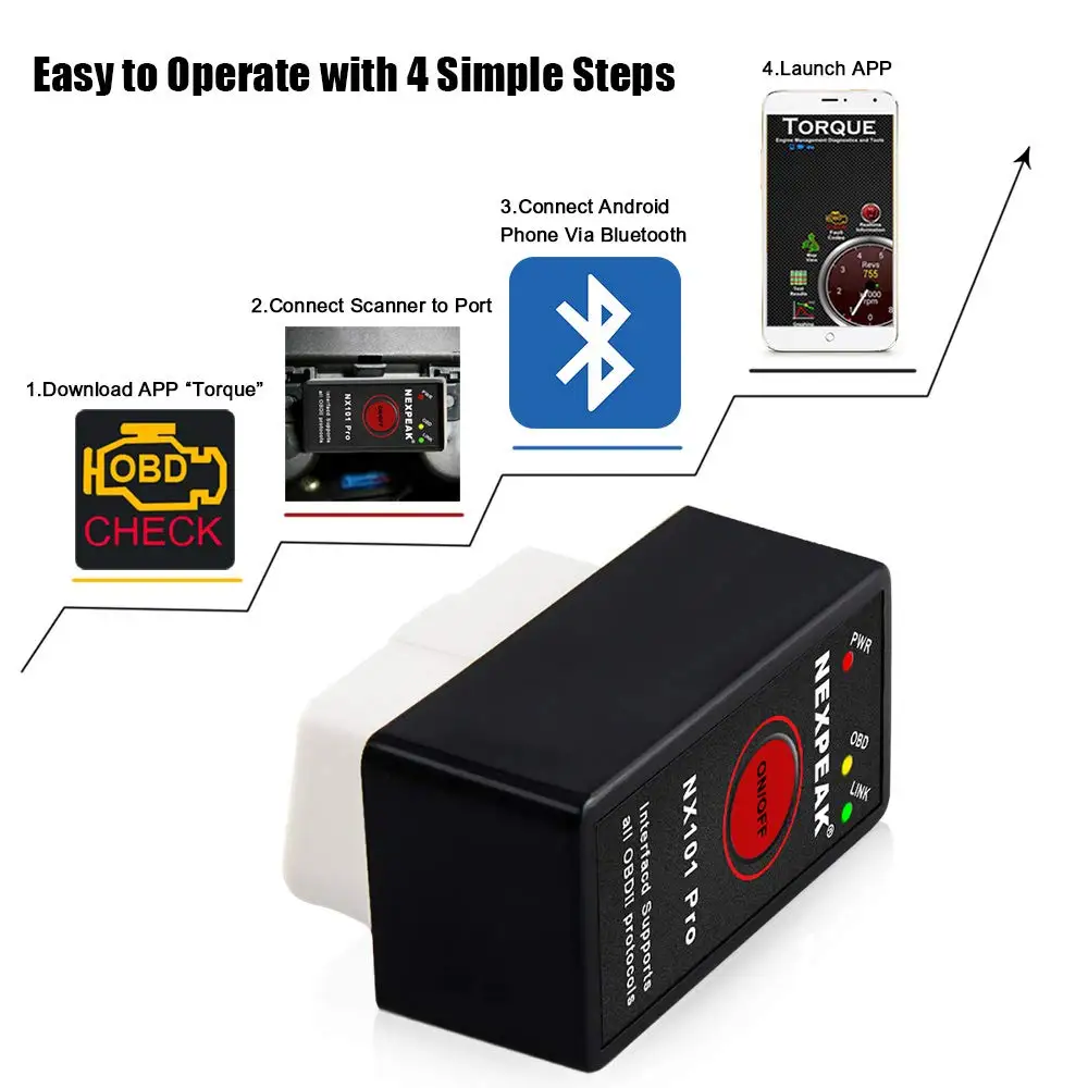 V1.5 ELM327 OBD2 сканер Bluetooth pic18f25k80 OBD 2 мини Автосканер ELM 327 Автомобильный диагностический инструмент автоматический сканер