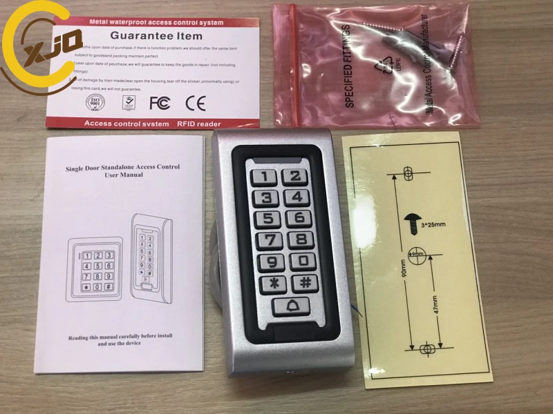 XJQ 125 кГц, IP68 водонепроницаемый металлический чехол RFID Бесконтактная карта клавиатура система контроля доступа 2000 пользователей автономный дверной контроль доступа