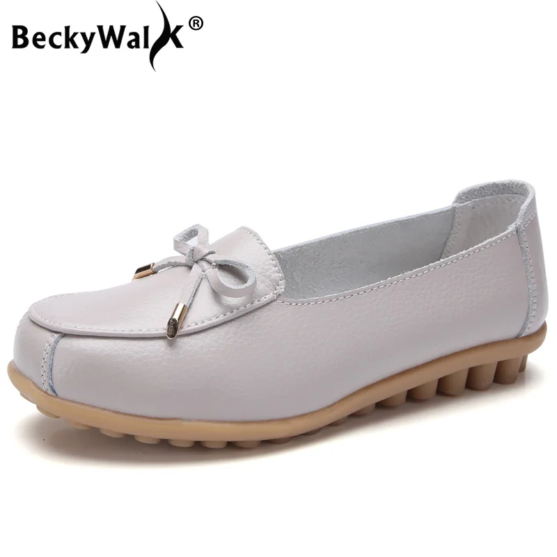 Real Leather Women Shoes Moccasins Mother Loafers Soft Leisure Slip On Ballet Flats Female Driving Woman WSH3208 | Обувь