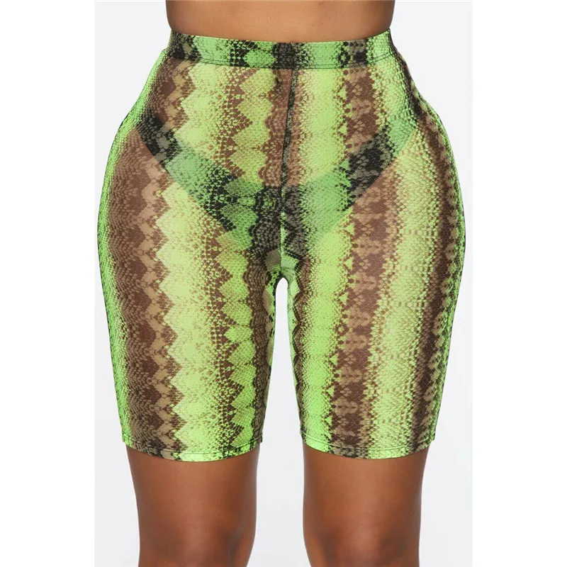 Новые летние женские сетчатые бикини шорты сексуальные прозрачные с высокой