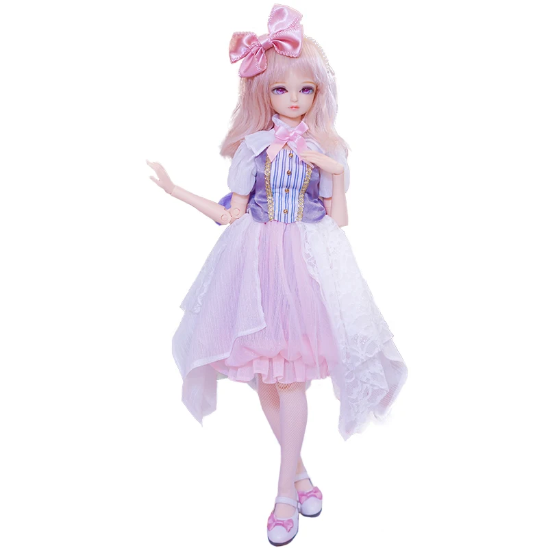 DBS кукла 1/4 BJD No.12 бледно розовые волосы механическое соединение тела с макияж