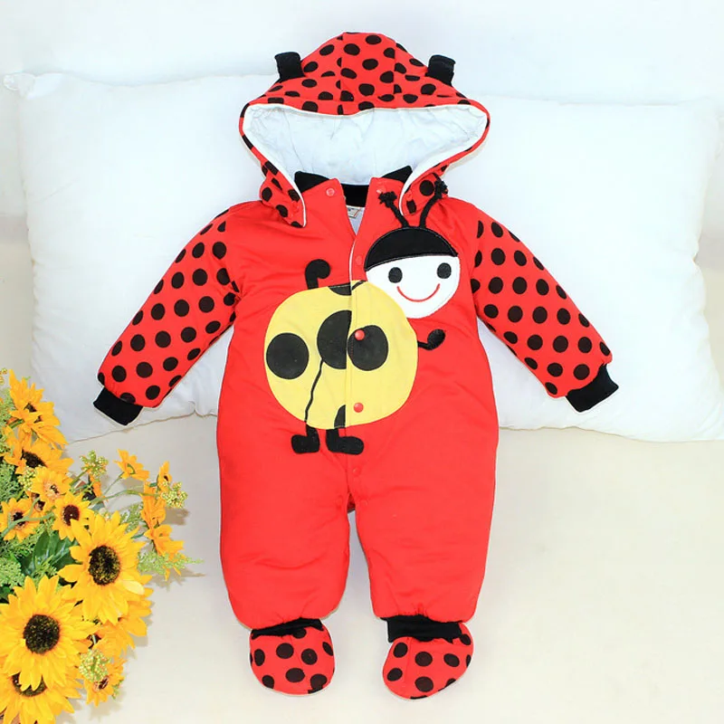 Высококачественная хлопковая плотная теплая зимняя одежда для младенцев