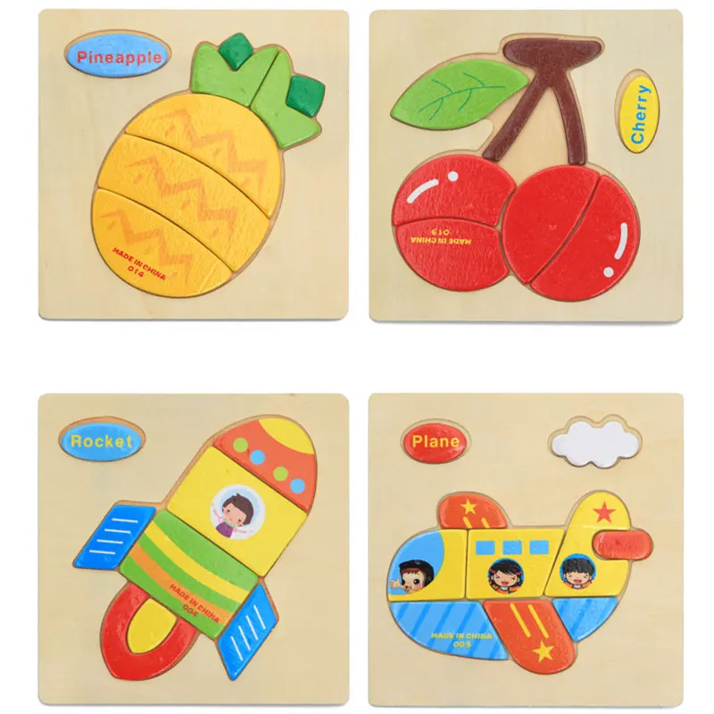 

Toys for Baby Colorful Wooden Puzzle Animal Educational Developmental Baby Kids Training Toy Educational Toy Gift for Baby
