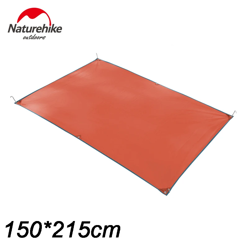 NatureHike коврик для кемпинга 215*215 см спальный коврик для 3-4 человек Открытый Пикник пляж палатка тент большой размер водонепроницаемый туристические коврики - Цвет: orange S