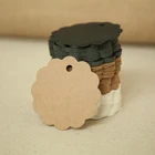 100 шт.пакет, круглые, лаконичные, коричневые, сделай сам, бумага для скрапбукинга, крафт, пустые, навесные ярлыки для рукоделия, свадебные открытки, Подарочная бирка, этикетка