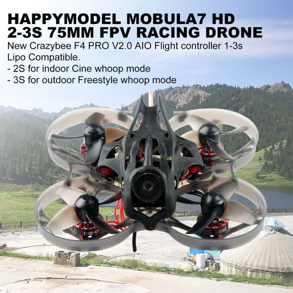 Happymodel Mobula7 HD 2 3 S 75 мм Crazybee F4 Pro Whoop FPV гоночный Дрон PNP w/CADDX черепаха V2 Камера Frsky NON EU