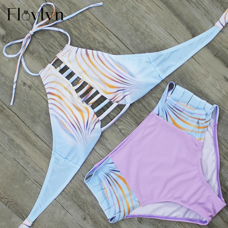 Купальник бикини с вырезами высокой талией в бразильском стиле|swimsuit swimsuit|swimsuit