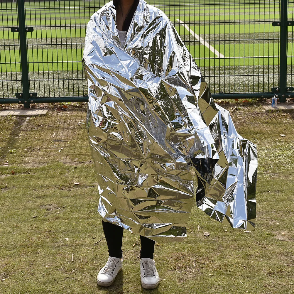 Портативный Серебряная обувь Термальность Mylar Одеяло s 130*210 см Водонепроницаемый