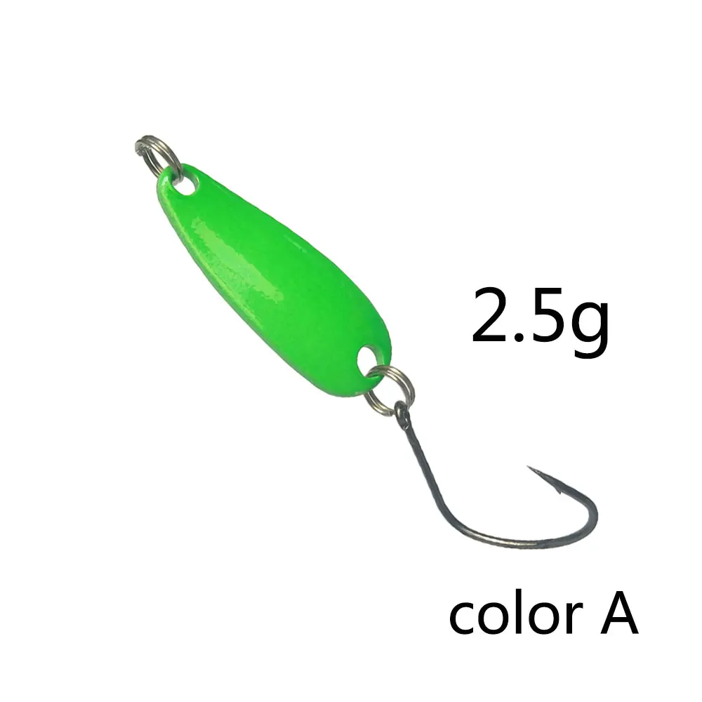 Hexakill Spoons Trout Lures 1pcs 2.5g Metal Bait Wobbler Spoon pesca micro metal lures area trout fishing ultralight