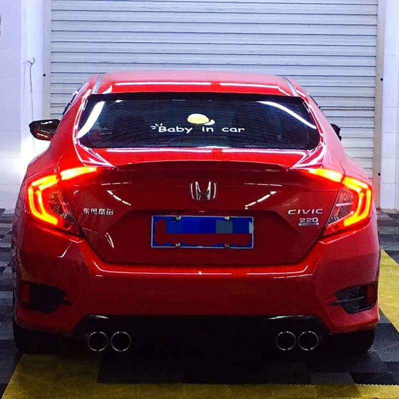 Для Honda Civic задний багажник спойлер Высокое качество ABS Материал грунтовка Цвет для хвостовой части автомобиля декоративное крыло