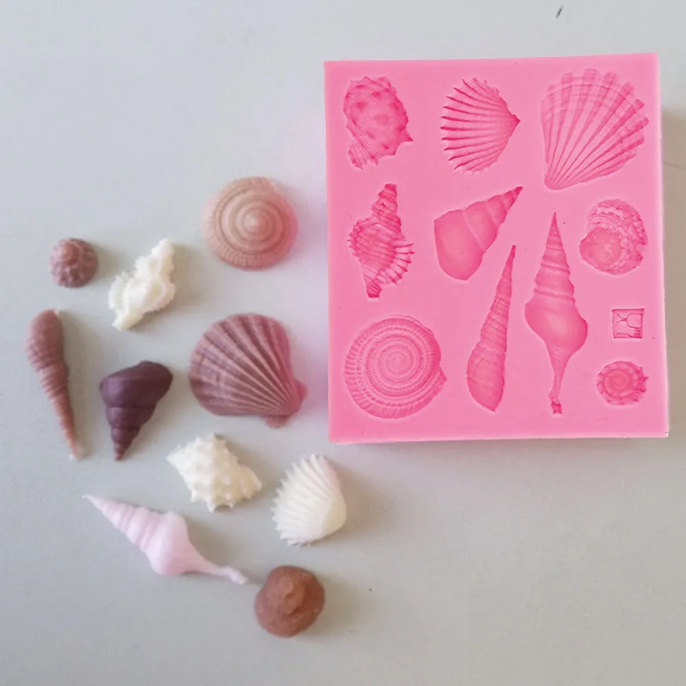 1 шт. Sugarcraft Морская раковина силиконовые формы для торта инструменты украшения