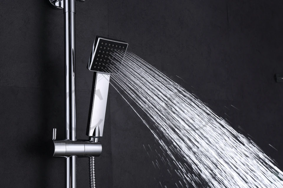 Термостатический смеситель для душа кран ванны 30 х20 см дождевая насадка ванной