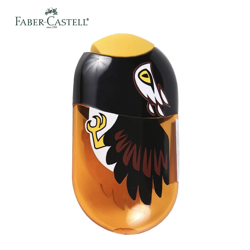 Faber Castell симпатичный карандаш Точилки узор с двойным отверстием Милая точилка для Графитовые карандаши Цветные карандаши школьные канцелярские принадлежности - Цвет: yellow eagle