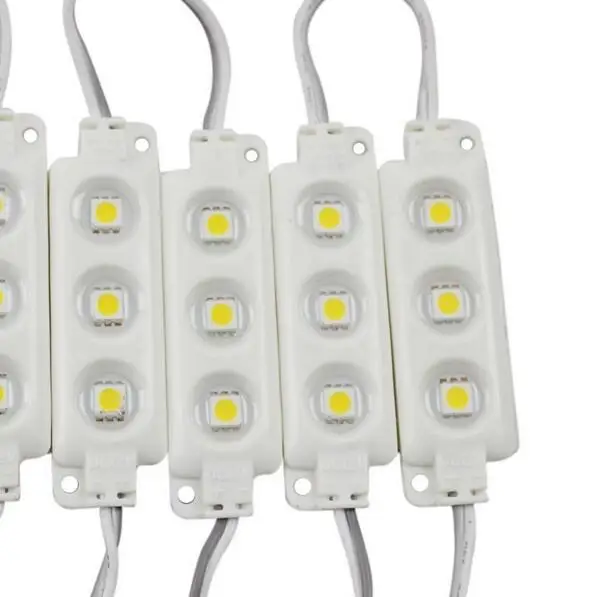 Светодиодный модуль с 3 светодиодами 5050 RGB 100 шт./лот чип epistar 12 В 0 75 Вт белый теплый
