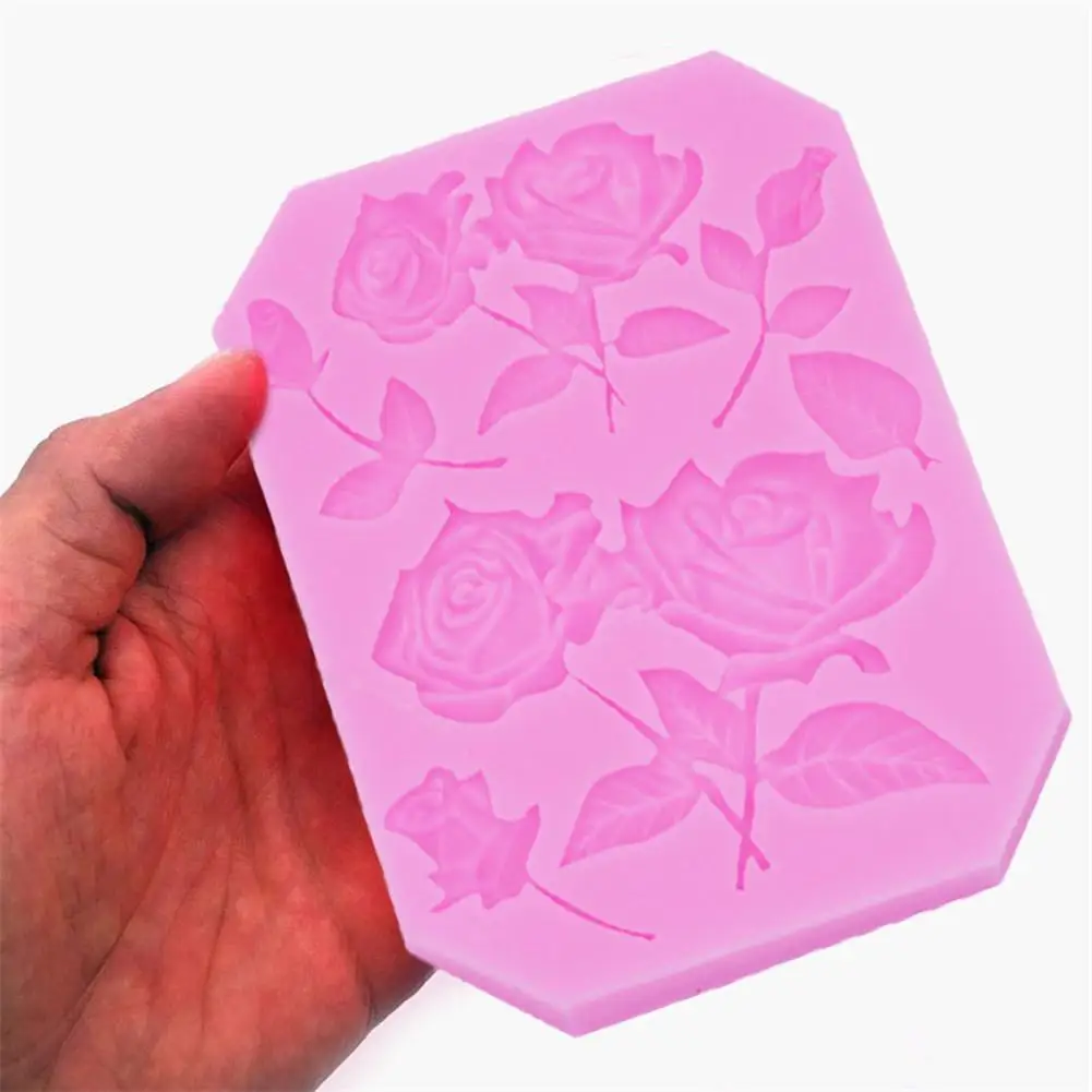 Новинка 1 шт. форма для выпечки тортов DIY большая Роза силиконовые формы жидкость