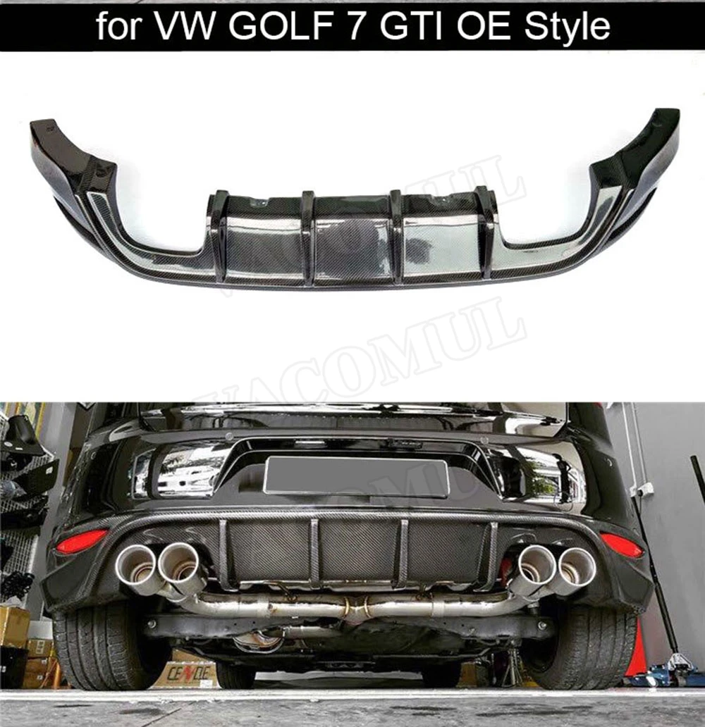 MK7 углеродного волокна задний бампер для губ Диффузор для Volkswagen Golf 7 GTI хэтчбек- O Стиль