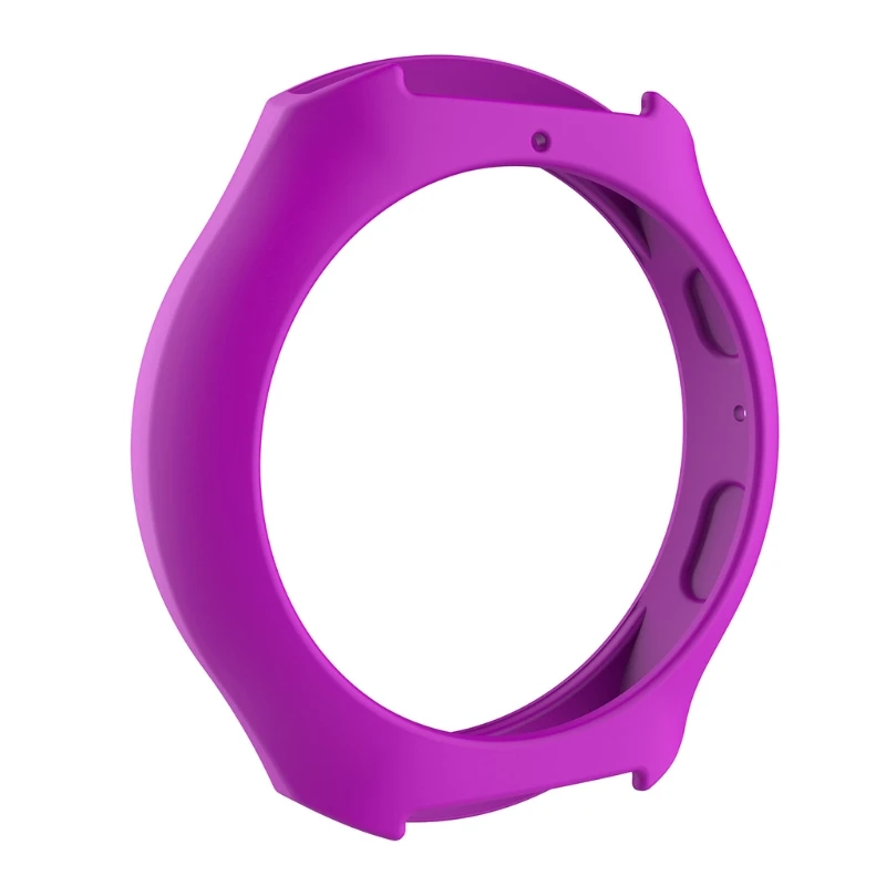 Фиолетовый Мягкий силиконовый защитный чехол для samsung Galaxy gear S2 SM-R720& SM-R730 - Цвет: Фиолетовый