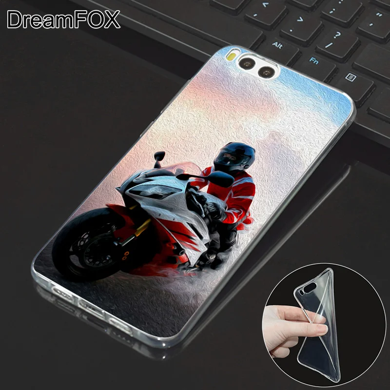 DREAMFOX M194 красивые мотоциклетные Мягкий ТПУ силиконовый чехол для Xiaomi Mi Note 2 3 4 5 6 8 SE