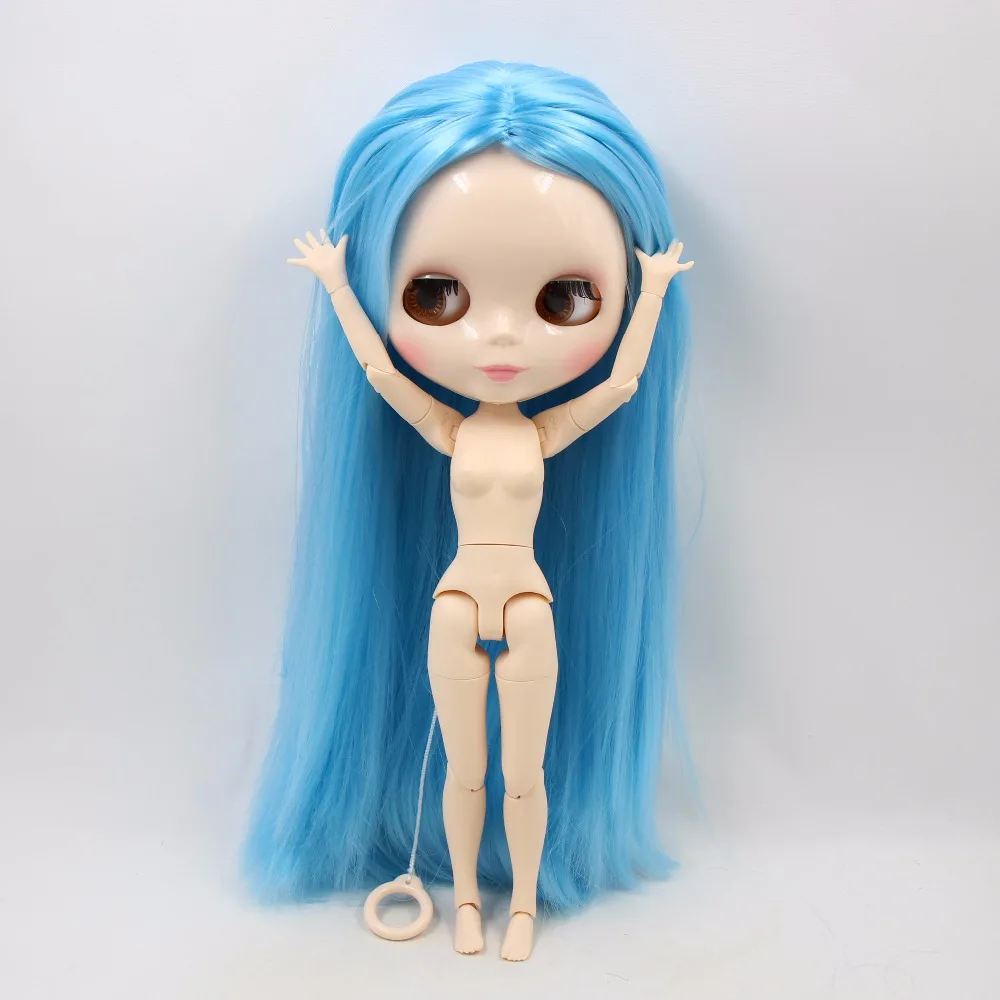 ICY DBS Blyth кукла 1/6 BJD шарнирная прямые синие волосы сустав тела белая кожа 30 см