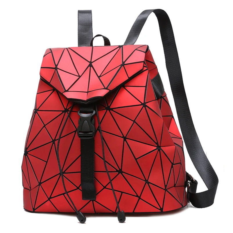 Nevenka Female Backpack Purse Women Holographic Backpack Ladies Geometric Backpacks Teenager Girl Drawstring Bags for Women