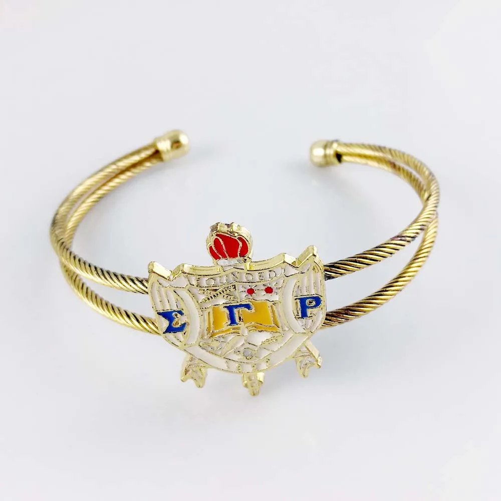 SGR Sorority and Fraternity открытый стиль Сигма гамма Rho гребень щит манжета браслет
