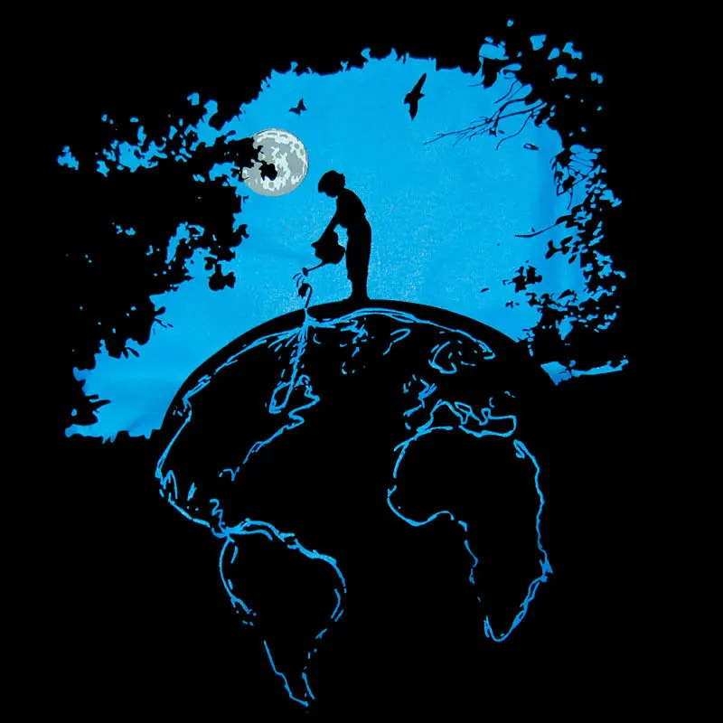 Water The World Men'S T-Shirt Graphic Global Warming Nature Novelty Tee Top Quality Summer 2019 Fashion Cotton | Мужская одежда