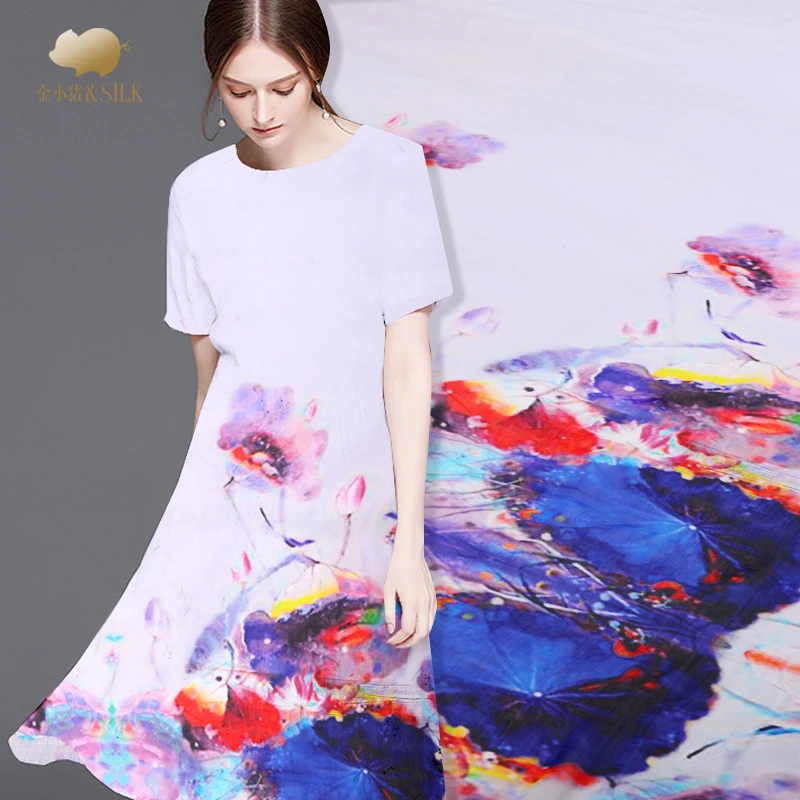 

135cm silk smooth fabric 5mm thin and light chinese silk fabric transparent breathable dress scarf silk tulle fabric cloth