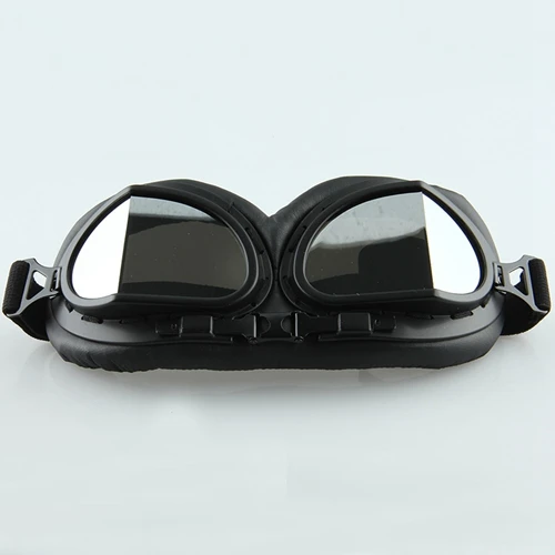 Goggle Style 4 POSSBAY мотоциклетные очки для скутера половина кожа Открытый шлем или козырек УФ очки Ретро Винтаж 54-60 см кафе гонщик шлемы - Цвет: Goggle Style 4