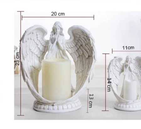 Angel Electronic Candlestick Wedding Gift European-style Home Decoration Arrangement Practical Living Room Bedroom TV Cabinet images - 6