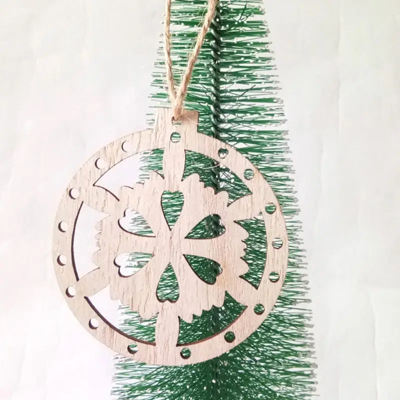 DIY рождественская голова оленя олень Рождественская игрушка Деревянные Подвески