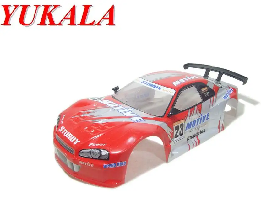 

YUKALA 1/10 R/C car racing car PVC body shell 190mm No:036 red /blue