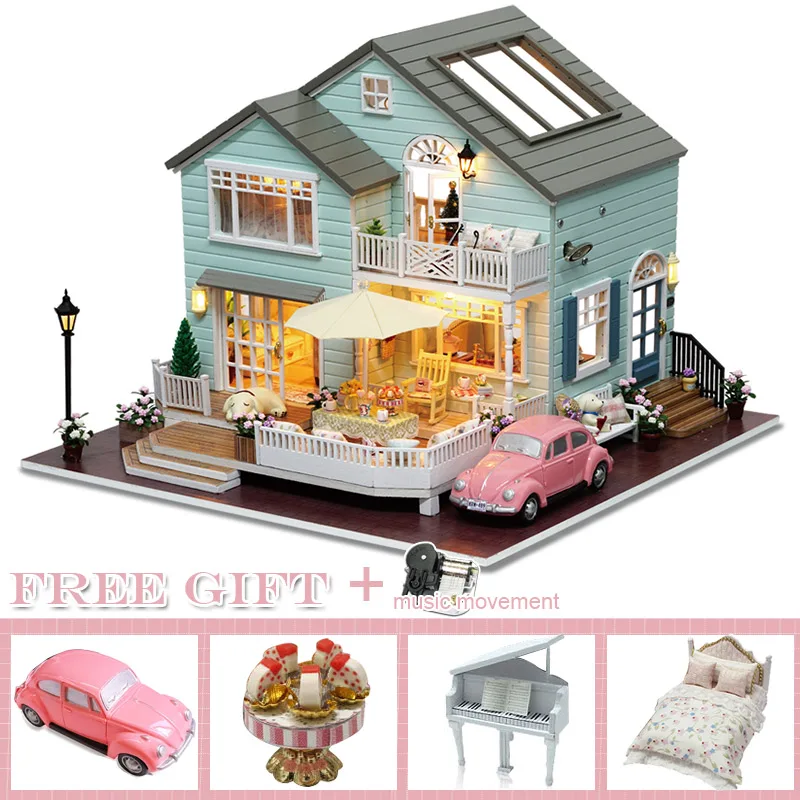 A035 CUTEBEE кукольный дом Миниатюрный DIY кукольный домик с деревянная мебель для дома игрушки для детей подарок на день рождения A010 - Цвет: A035