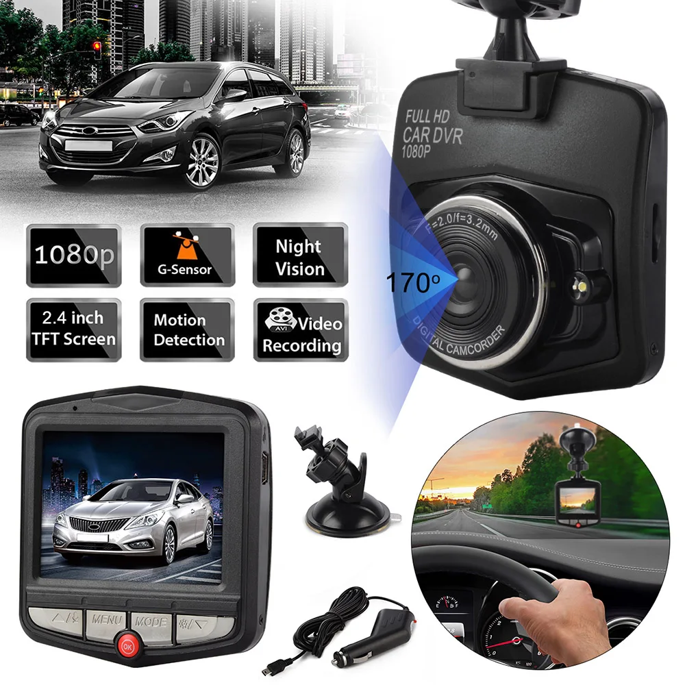1080P Full HD Novatek GT300 Автомобильный видеорегистратор 170 градусов широкоугольный с