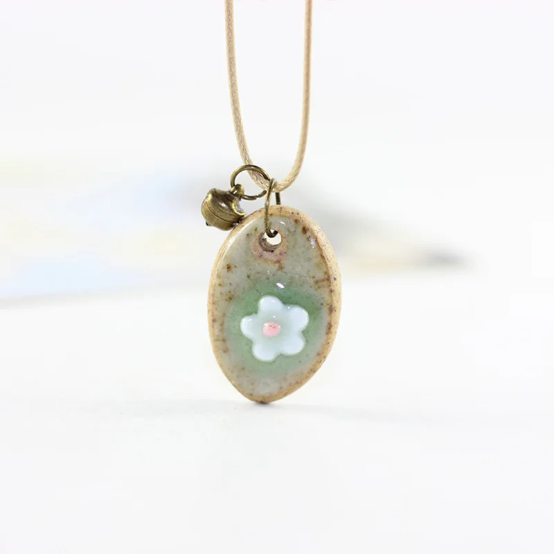 

12 шт./лот, длинные цветочные ожерелья, керамические камни, очаровательные цепочки для женщин/мужчин, массивные ювелирные изделия, колье с ки...