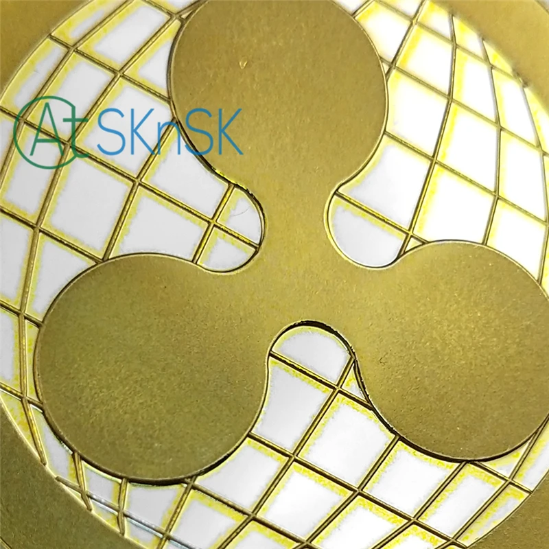 Новогодний подарок памятные монеты XRP Ripple криптовалюта позолоченная и