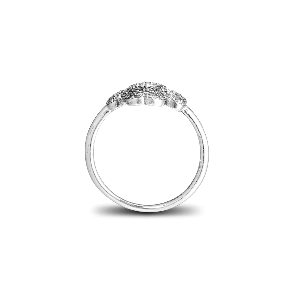 Женское кольцо из серебра 925 пробы с лепестками любви|ring sterling|925 sterling silver jewelryring |