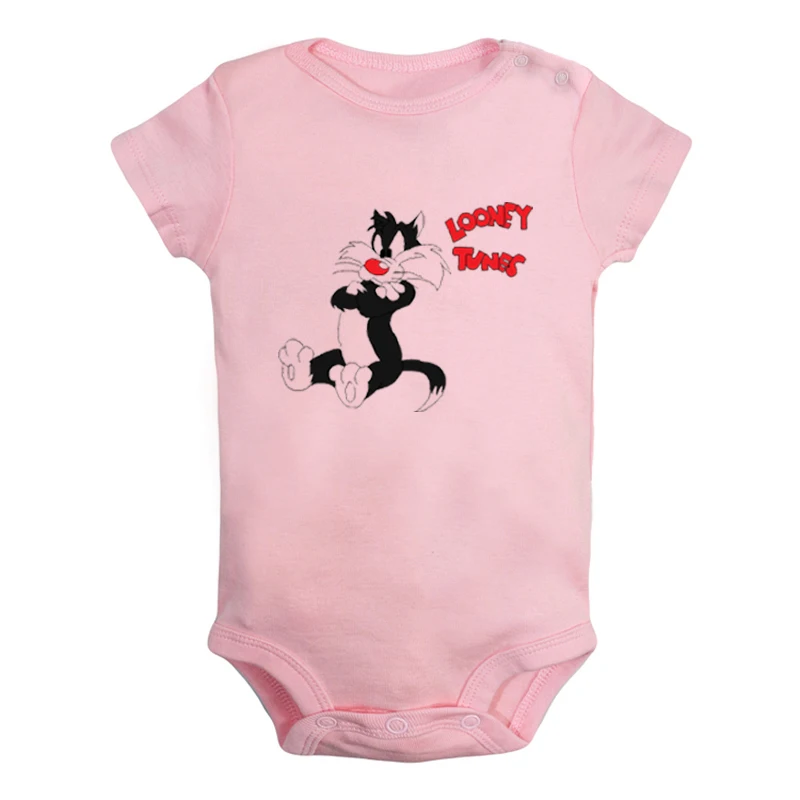 JaBaby1342PD Милый детский комбинезон с изображением кота Сильвестра Looney ttes для новорожденных мальчиков и девочек, Униформа-комбинезон с принтом, боди для младенцев, одежда хлопковые комплекты - Цвет: JaBaby1342PD