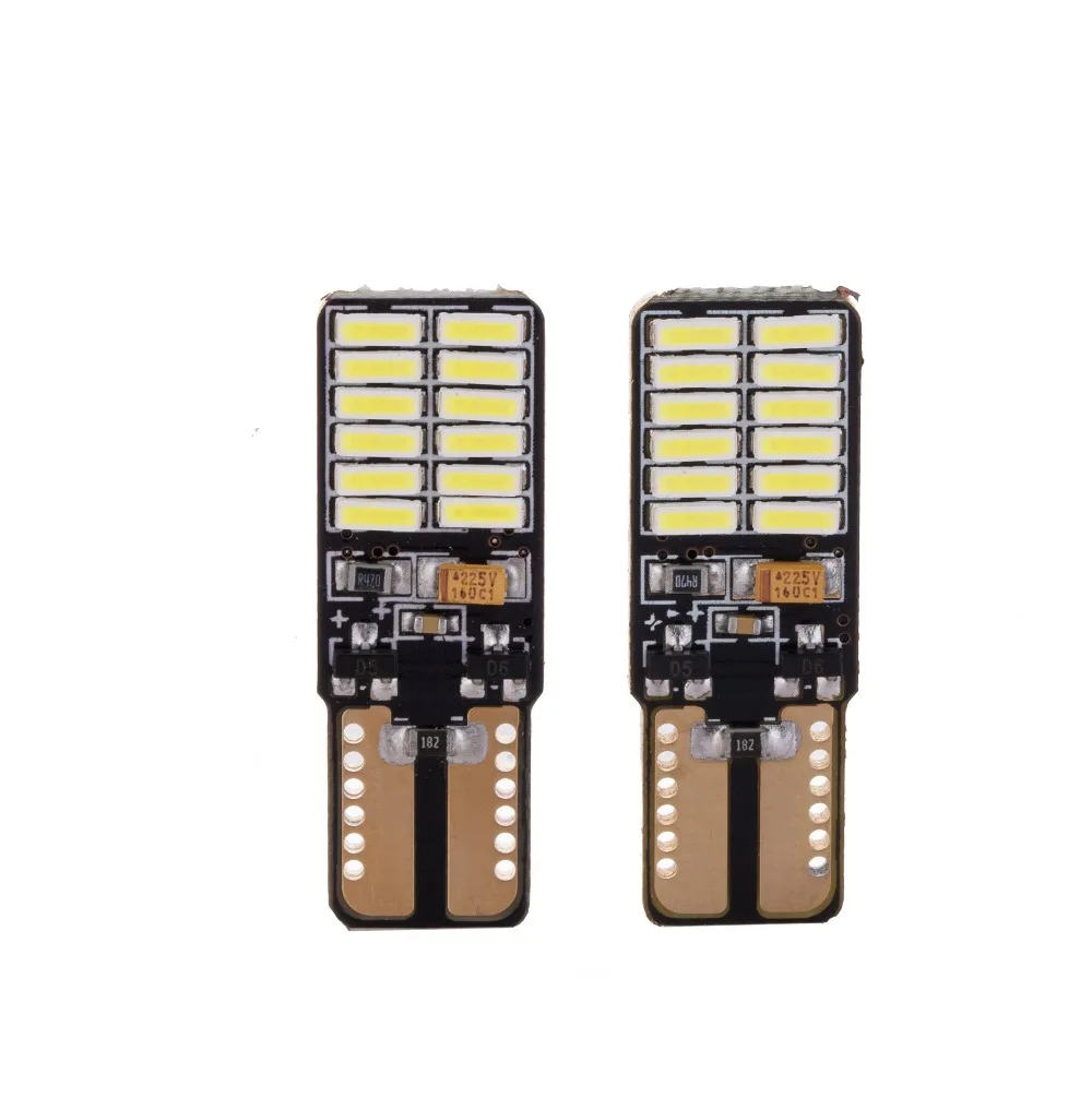2 шт. T10 W5W сигнальная лампа 4014 24 SMD автомобильный указатель поворота номерной знак