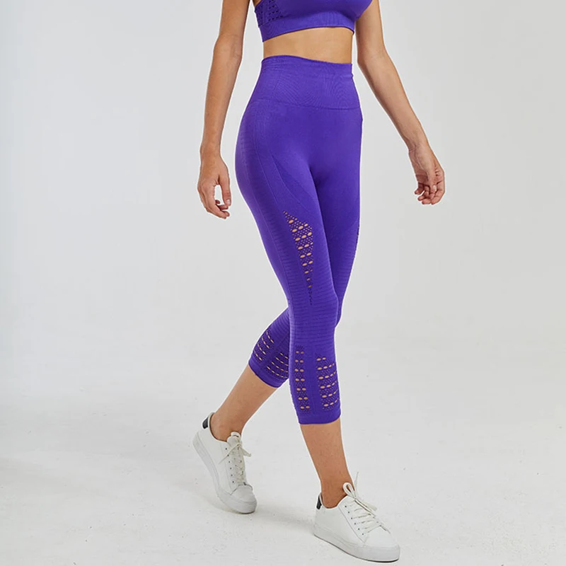 Women High Waist Seamless Leggings Elastic Gym Yoga Pants push up Solid color Fitness sport leggings femme for fitness | Спорт и