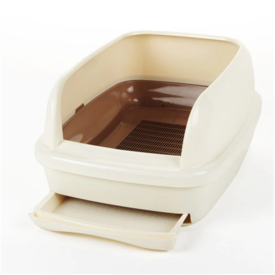Большой закрытый туалет для кошки коробка лотки собака пластик кошка Туалет BedPan