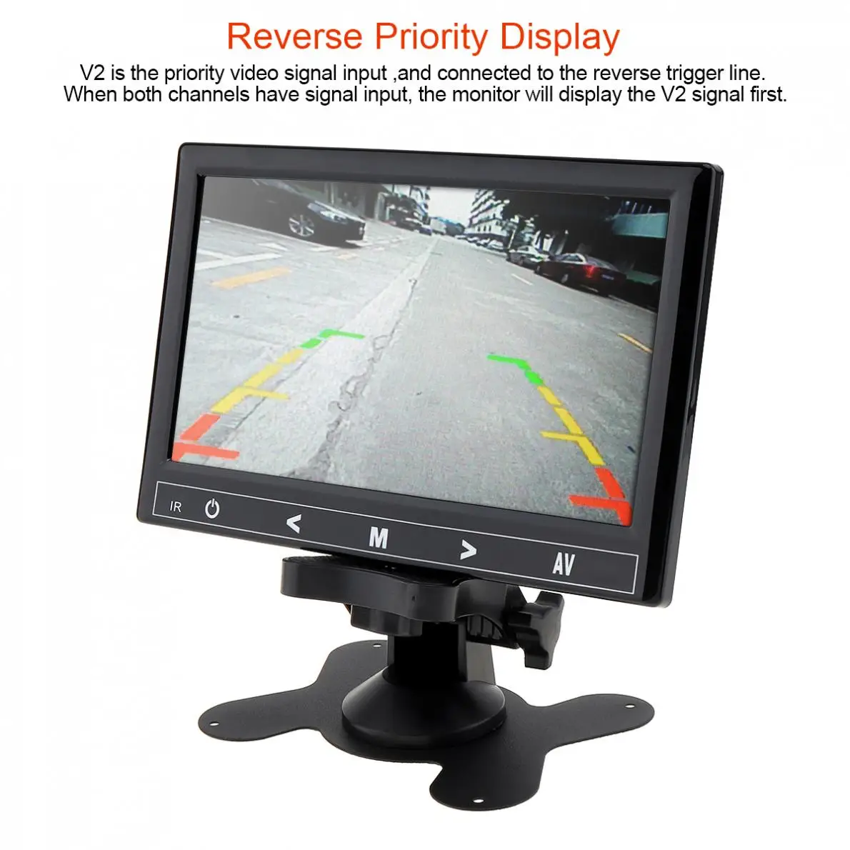 Цветной многофункциональный автомобильный монитор заднего вида на подголовник 7