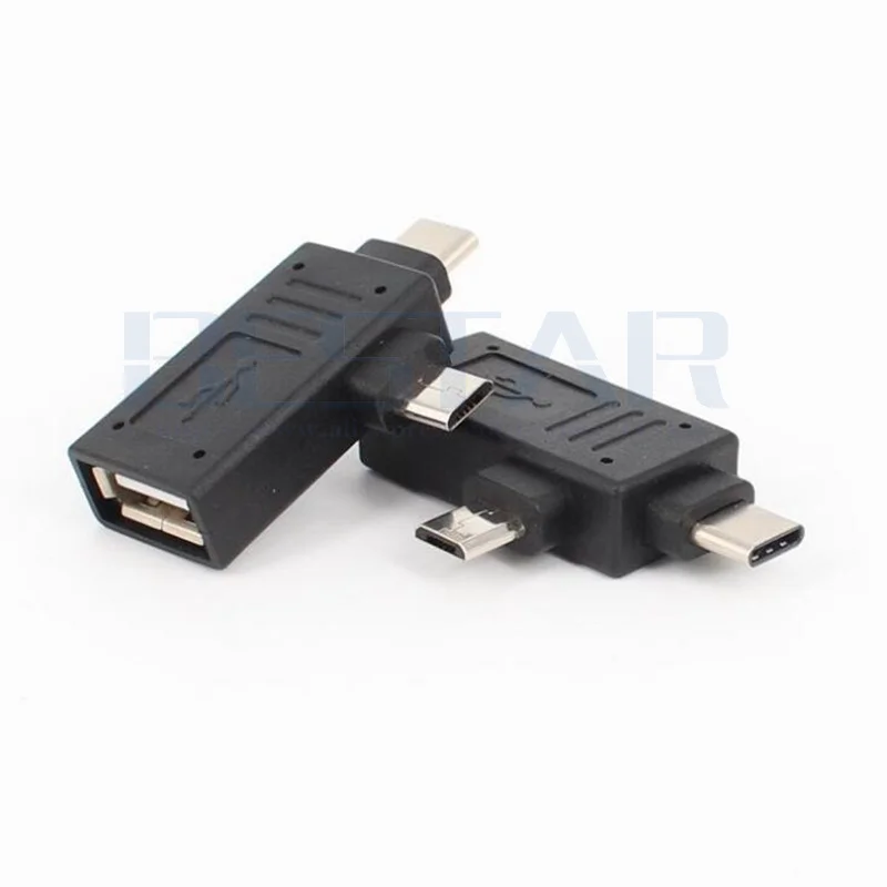 2 в 1 OTG адаптер с портом USB 3 Type C и Micro 5Pin папа на 0 A мама|Кабели передачи данных| |