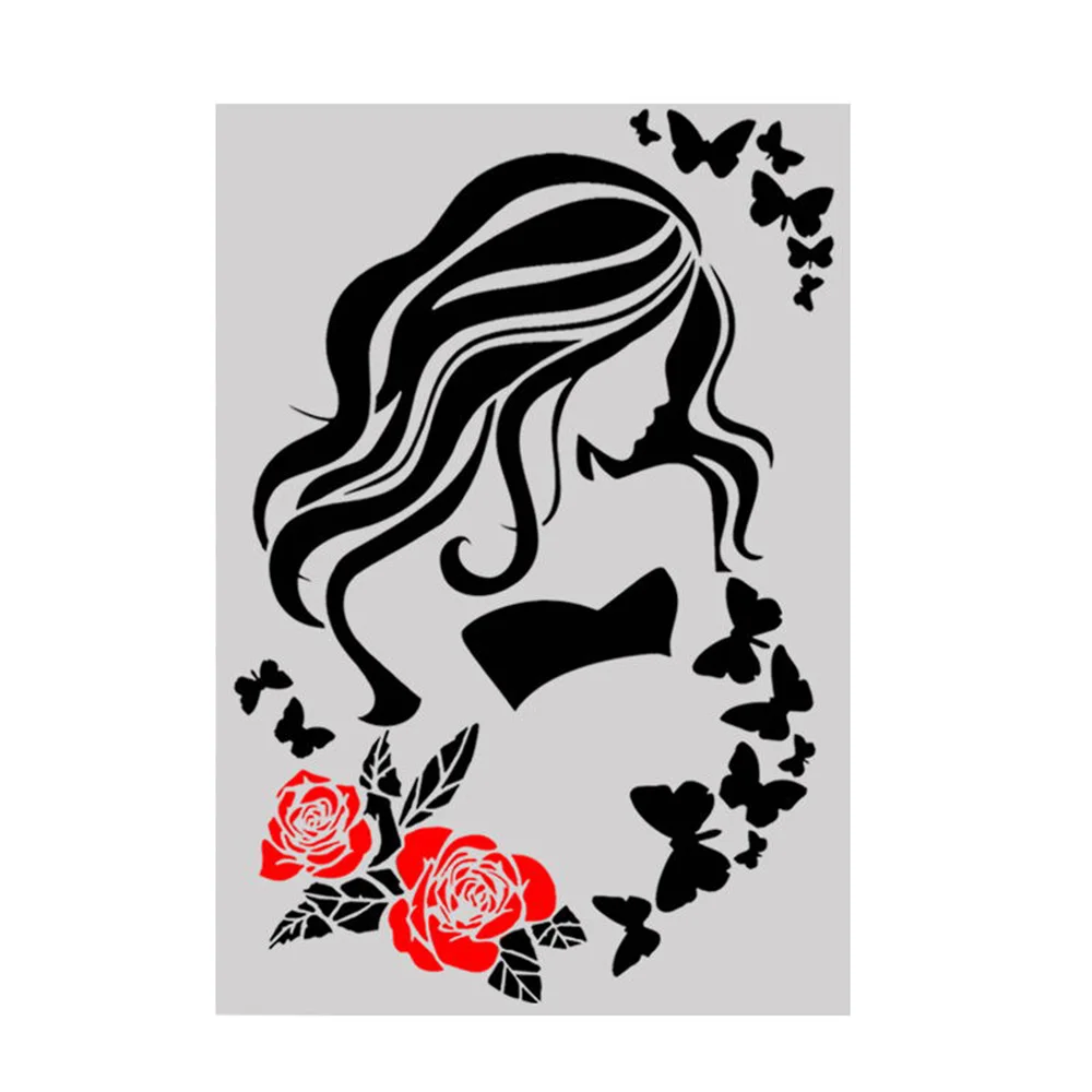 Модный женский шаблон сделай сам трафареты для стен картина фотоальбом Декор