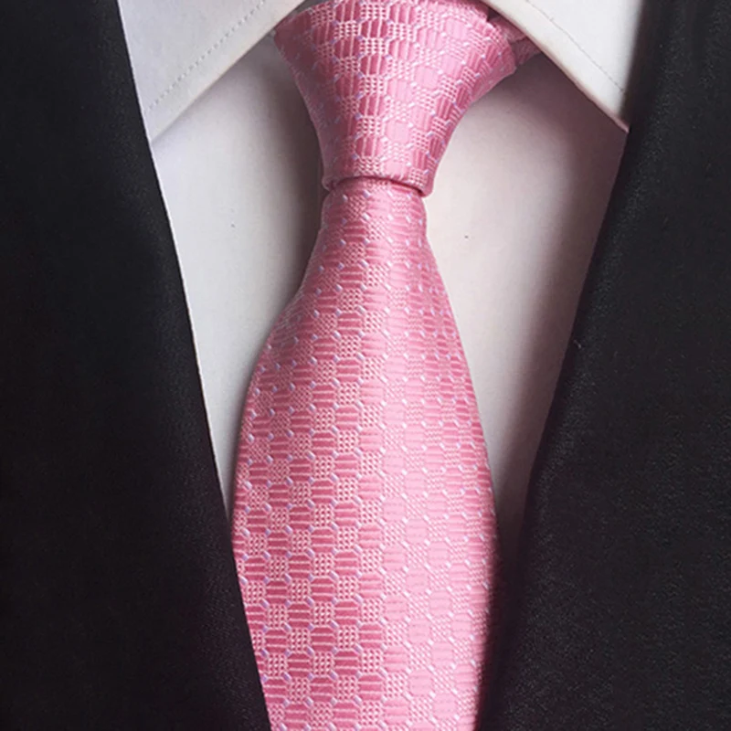 

Polka Dots Pink Ties for Men's Wedding Party Wide Silk Suit Neck Tie Gravatas Groom Gentleman Suit Neckties Polyester Male Gifts